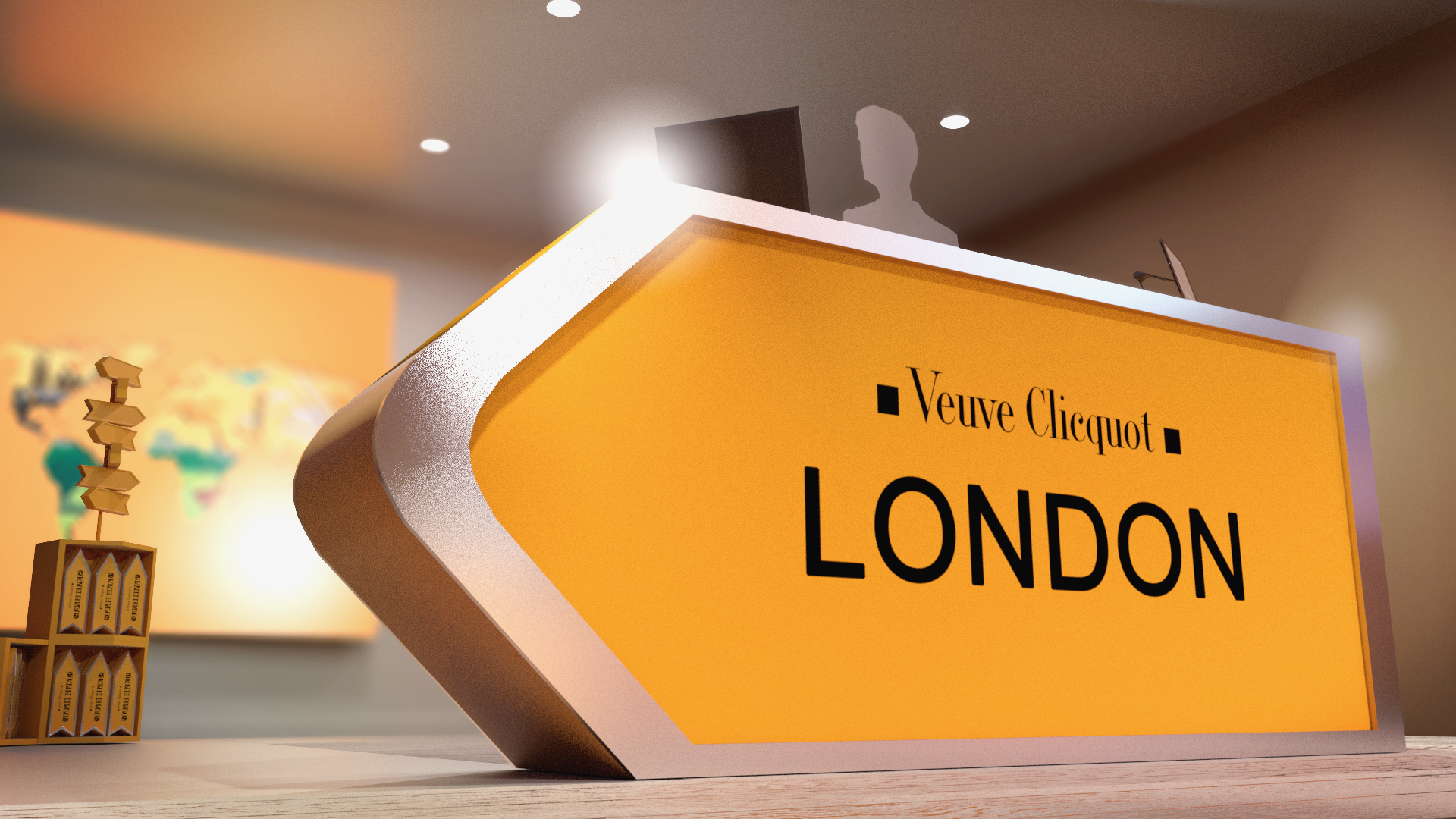 Isolated London retail display 3D model